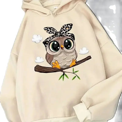 Oversized Cartoon Print Hoodies