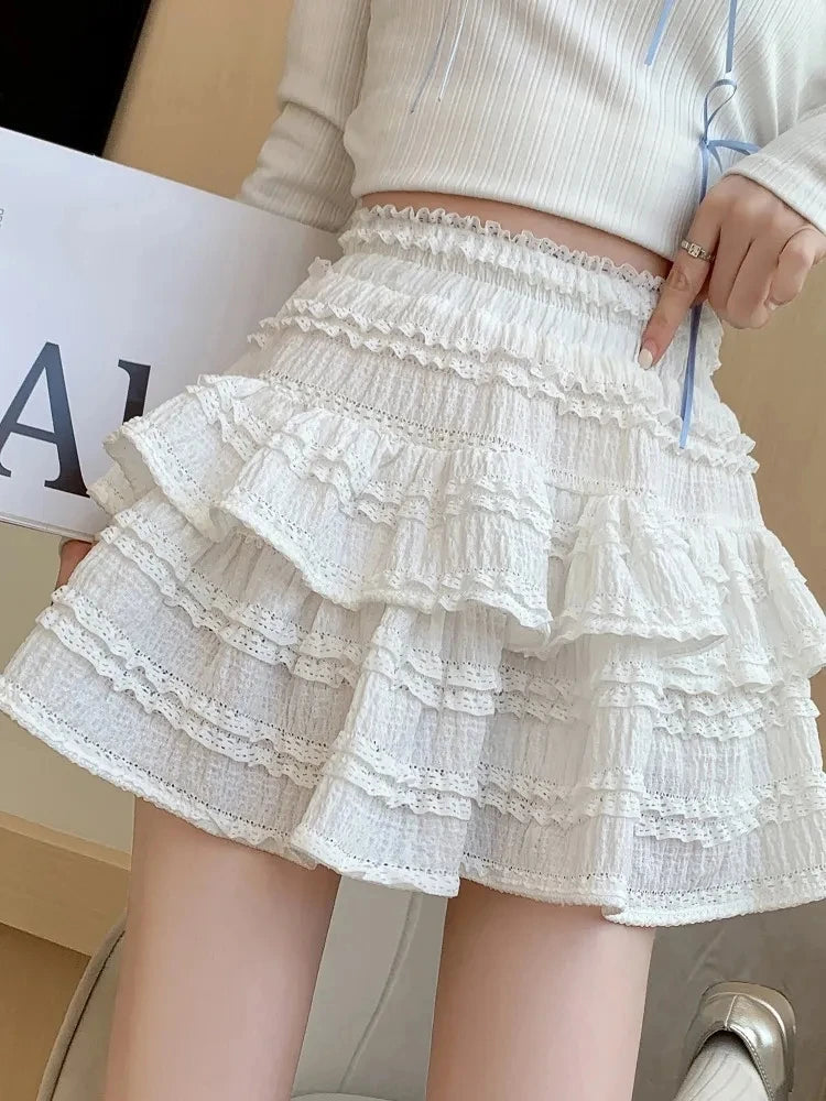 Sweet Cute Lace Mini Skirt