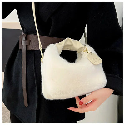 Women Faux Fur Plush Handbags