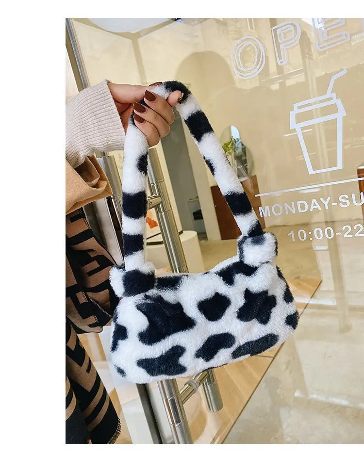 Cow Print Mini Shoulder Bags