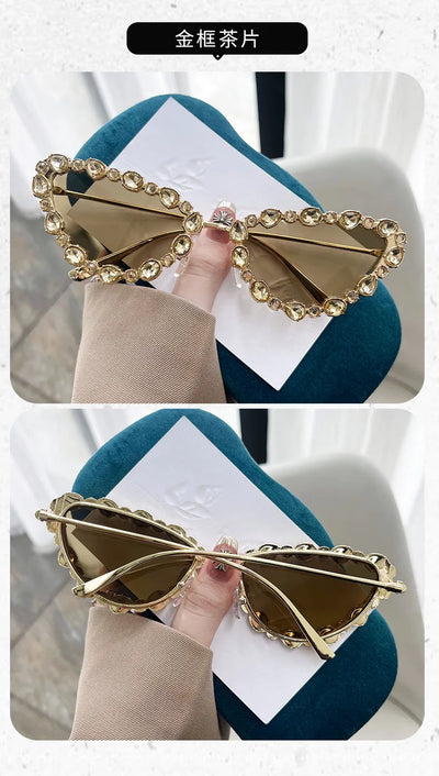 Cat-eye Rhinestone Sunglasses