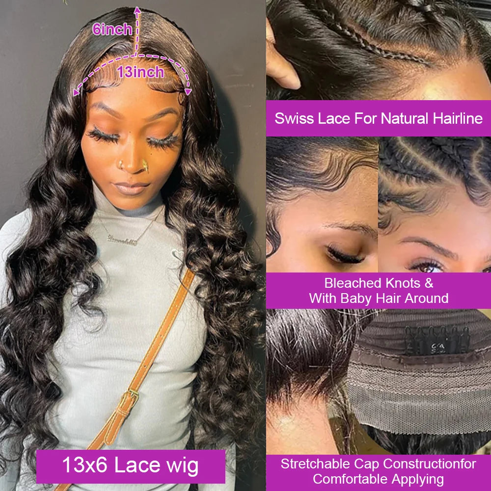 Loose Deep HD Transparent Human Hair Wig