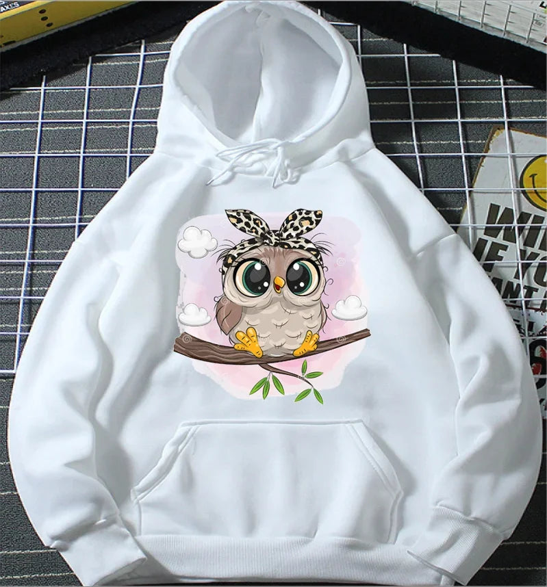 Oversized Cartoon Print Hoodies