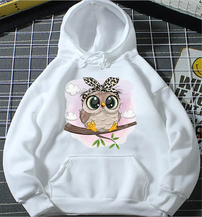 Oversized Cartoon Print Hoodies