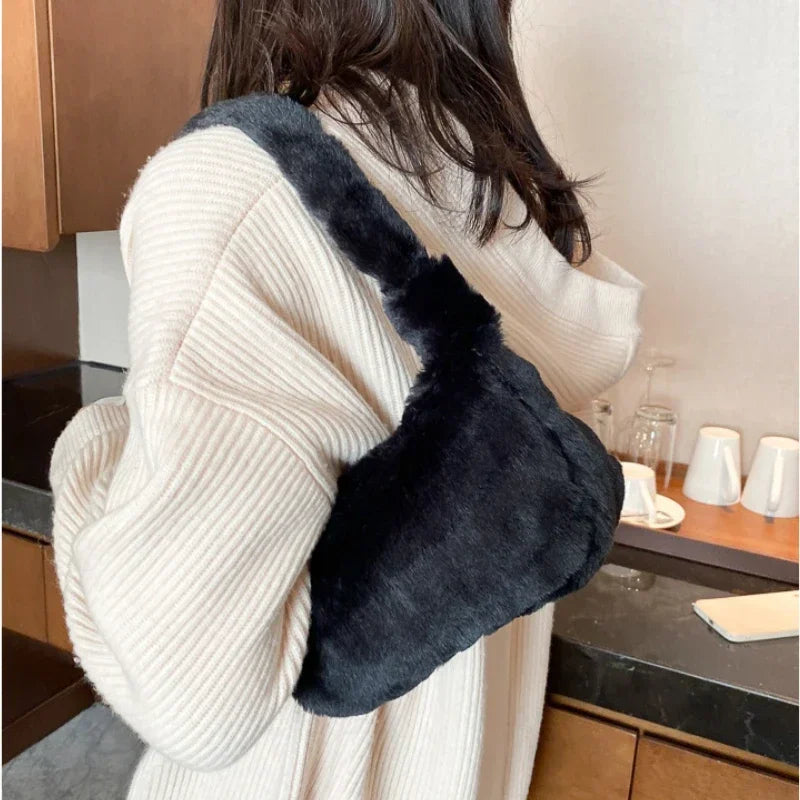 Plush Shoulder Bags