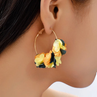 Bohemia Fashion Fabric Flower Earring