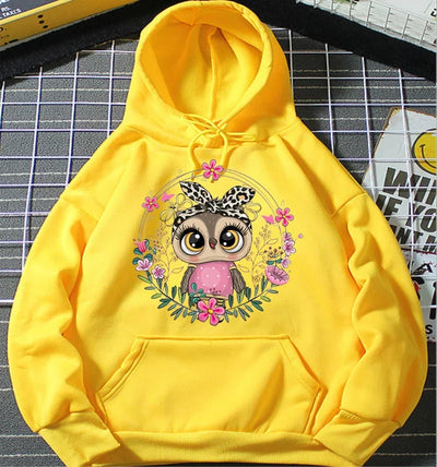 Oversized Cartoon Print Hoodies