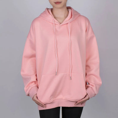 Autumn/Winter Fleece-Lined Hooded Sweatshirt