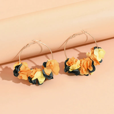 Bohemia Fashion Fabric Flower Earring