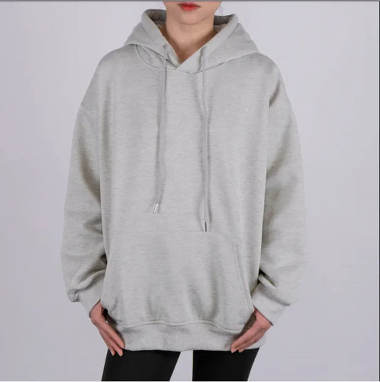 Autumn/Winter Fleece-Lined Hooded Sweatshirt