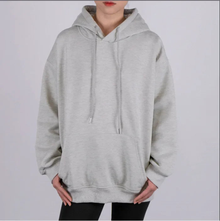 Autumn/Winter Fleece-Lined Hooded Sweatshirt