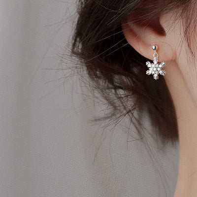 Bow Knot Snowflakes Drop Earring