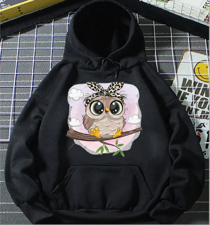 Oversized Cartoon Print Hoodies